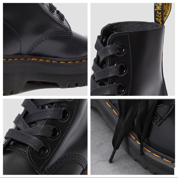 NWT Dr.Martens Molly Quad Platform Lace-Up Boots in Black Buttero Leather *HP* - Picture 12 of 16